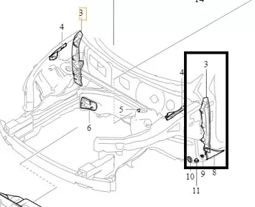 BURETA DE SONOISOLARE SECTIA MOTOR P/T STANGA XC60 în Moldova